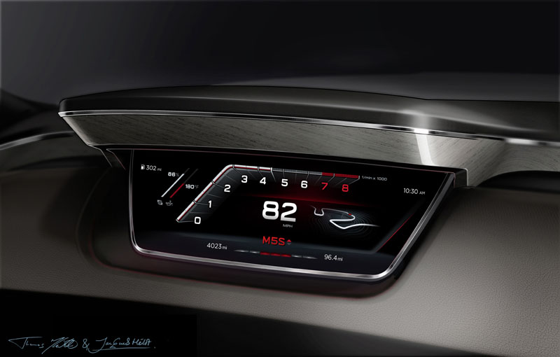 Audi Prologue Concept 2014 digital display