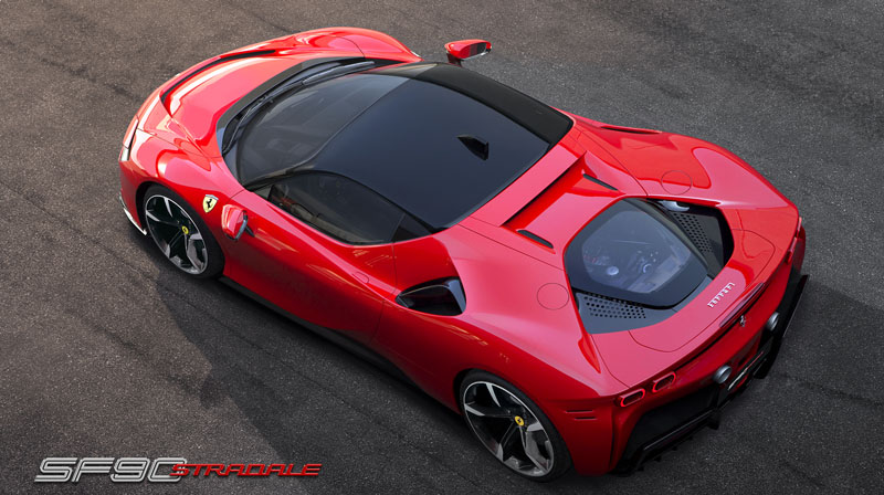 The Ferrari SF90 Stradale 986hp all wheel drive plug-in hybrid 2019 – the new series-production supercar