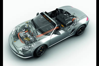 Porsche Boxster E Plug in Electric research vehicle 2011