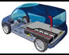 blue car